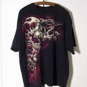 Vtg Custom Skulls T Shirt Sz 2XL